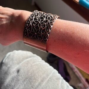 Intricate Copper Cuff Bracelet